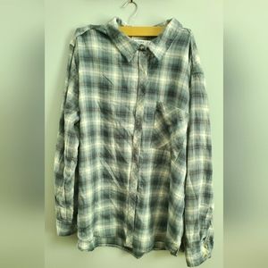 Baggy blue flannel. Size XXL